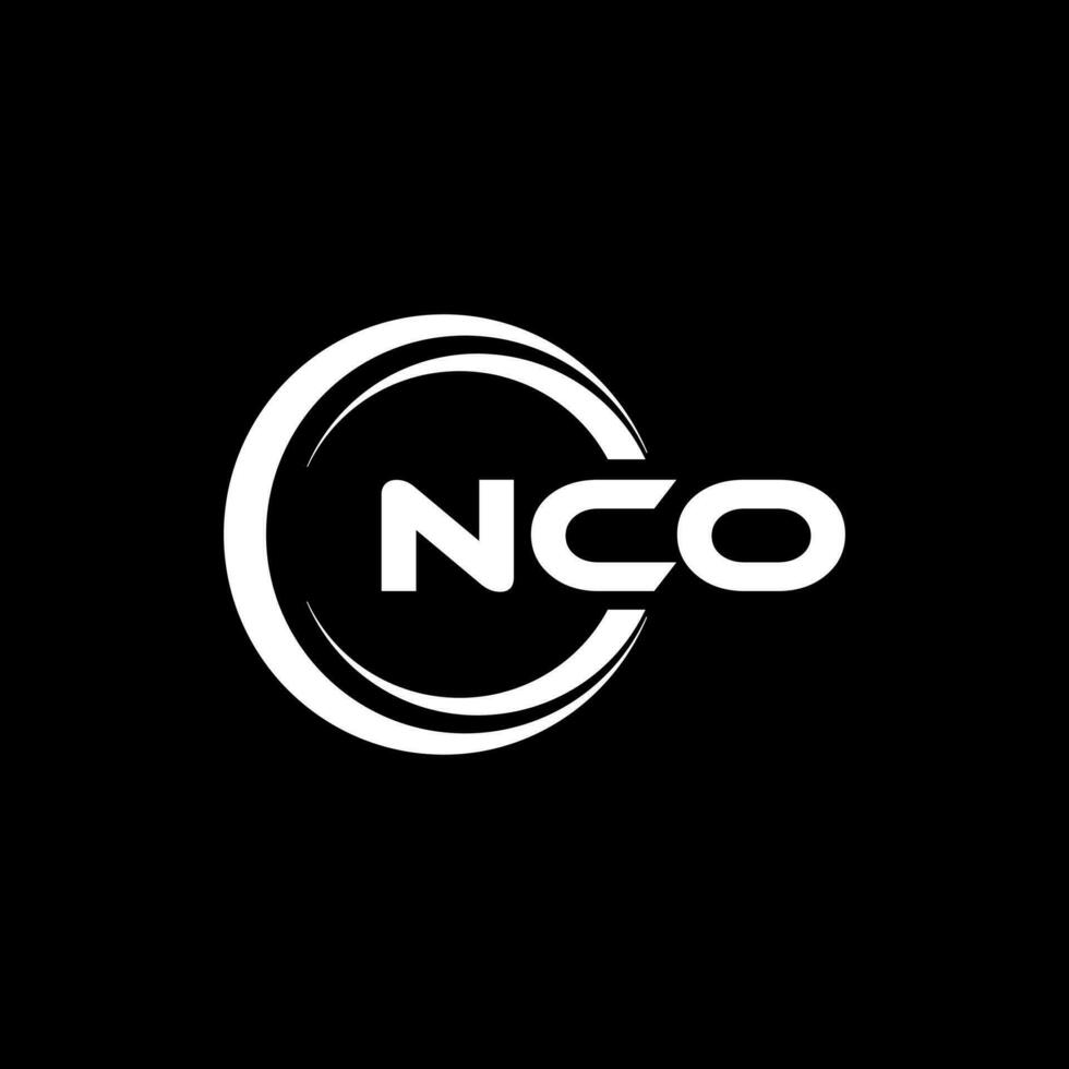 nco logo conception, inspiration pour une unique identité. moderne élégance et Créatif conception. filigrane votre Succès avec le frappant cette logo. vecteur