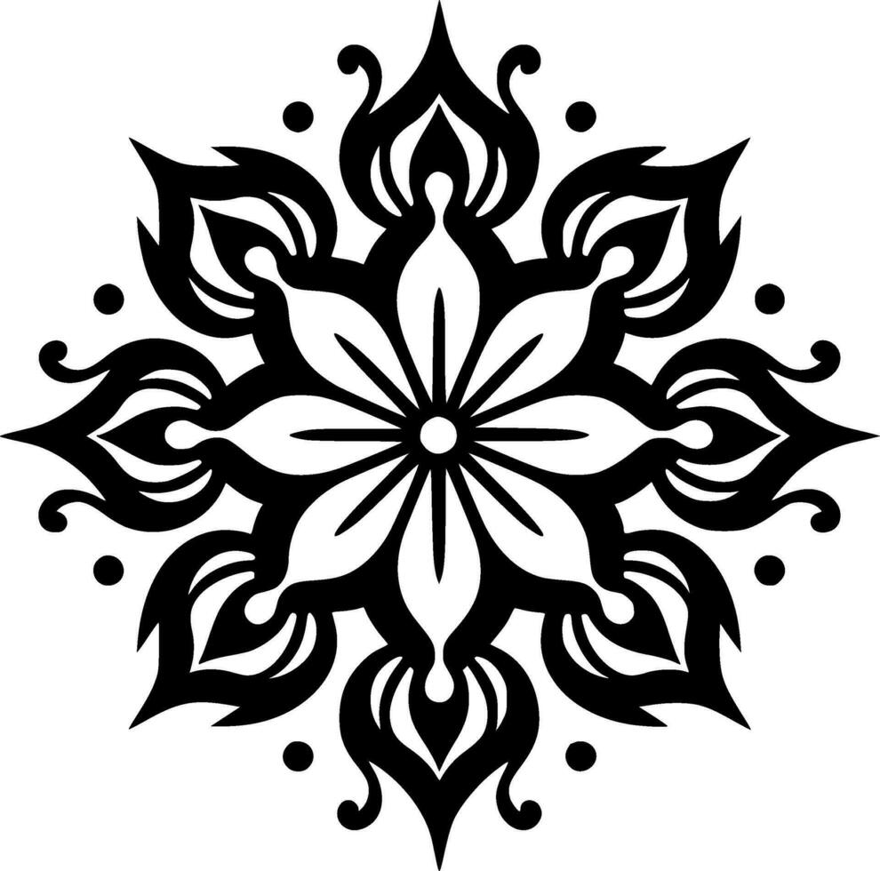 mandala - minimaliste et plat logo - vecteur illustration