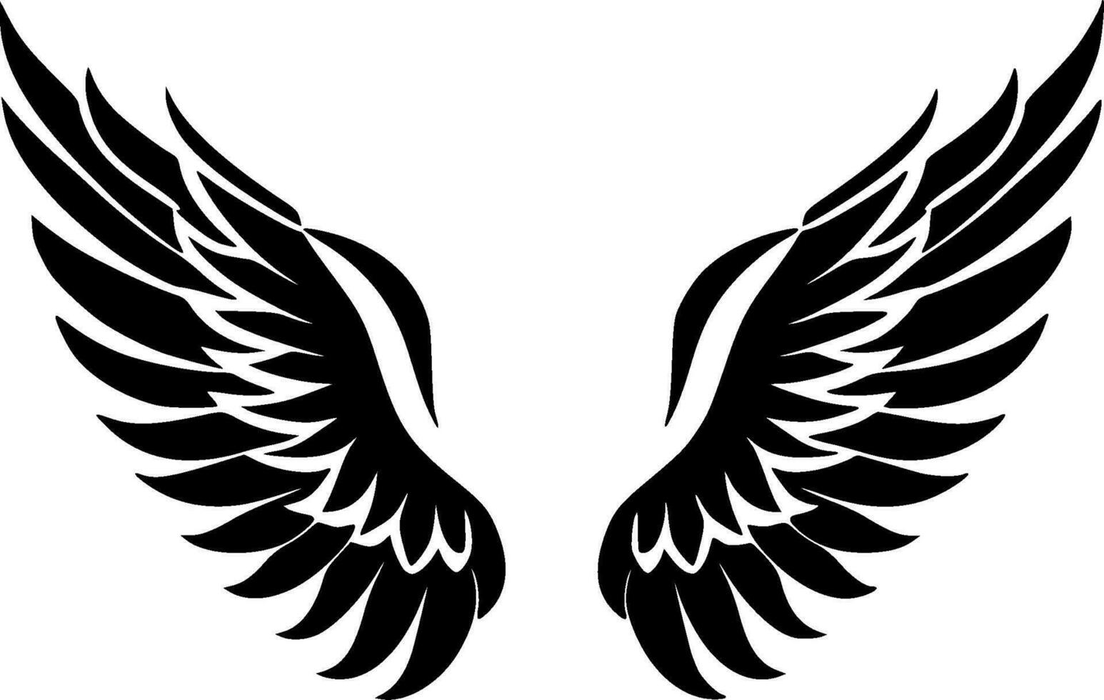 ange ailes - minimaliste et plat logo - vecteur illustration