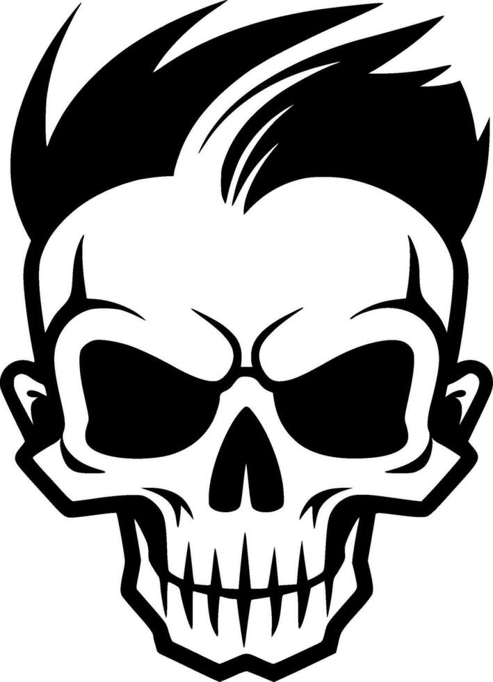 crâne, noir et blanc vecteur illustration