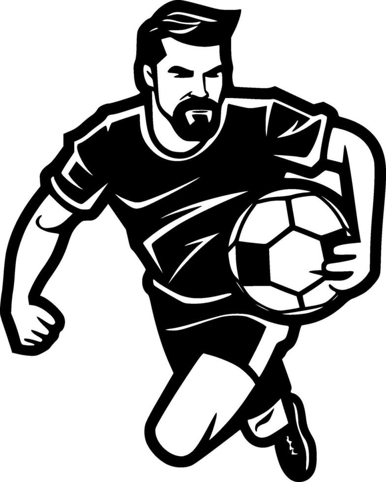 Football - minimaliste et plat logo - vecteur illustration