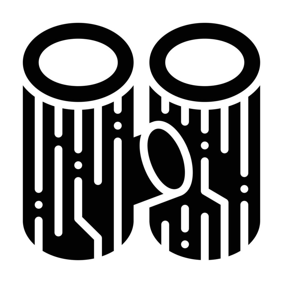 icône de glyphe de bois vecteur