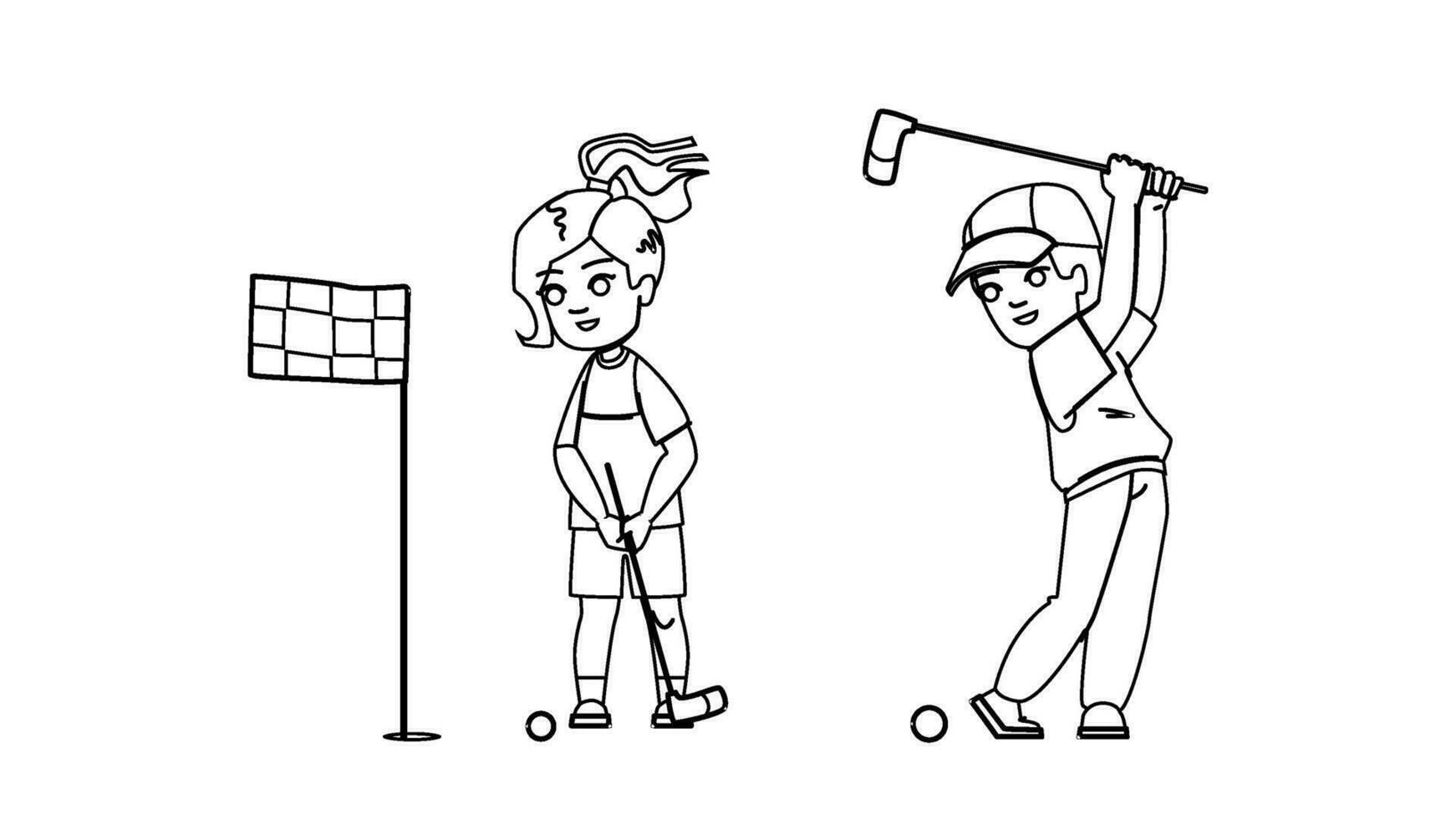 le golf enfant vecteur