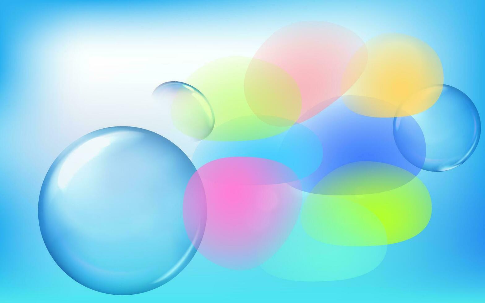 moderne abstrait coloré bulle bleu Contexte vecteur