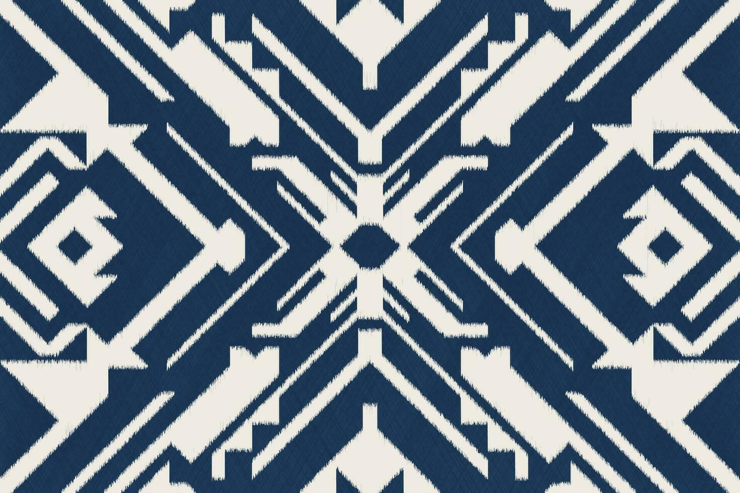 ikat modèle, illustration conception pour texture ou en tissu imprimer. indigo modèle, bleu arrière-plan, coloré modèle, diamant modèle. vecteur