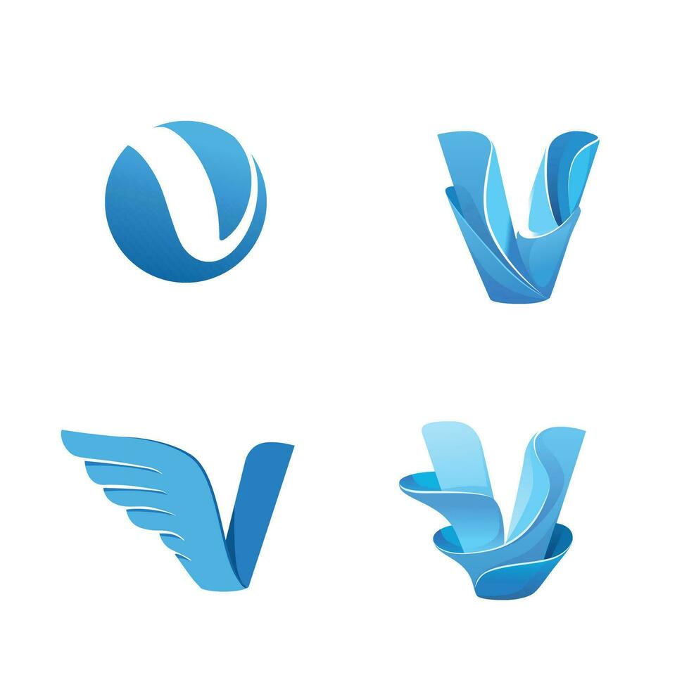 le lettre v. lettre v logo vecteur