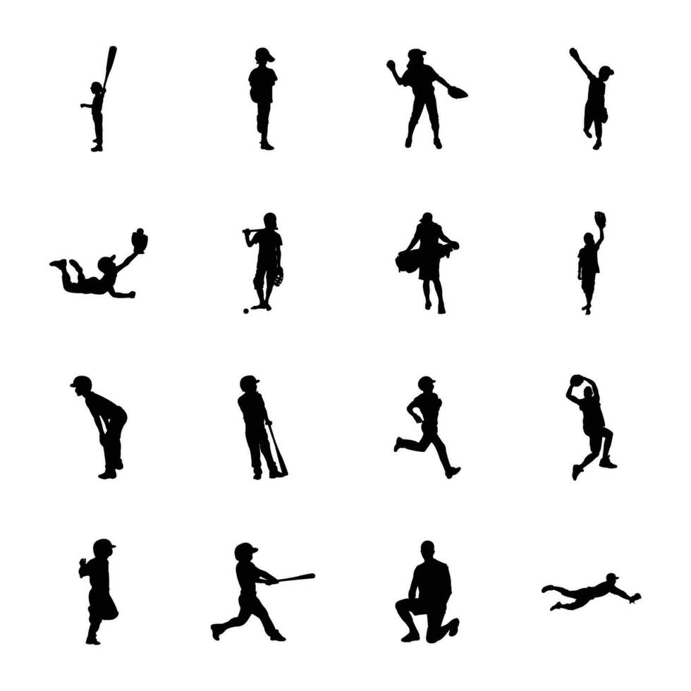 pack de des sports silhouettes Icônes vecteur