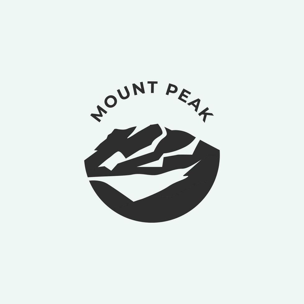 Montagne de pointe logo icône conception, nationale parc vecteur illustration conception.