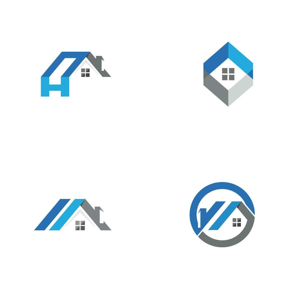 création de logo de propriété et de construction vecteur