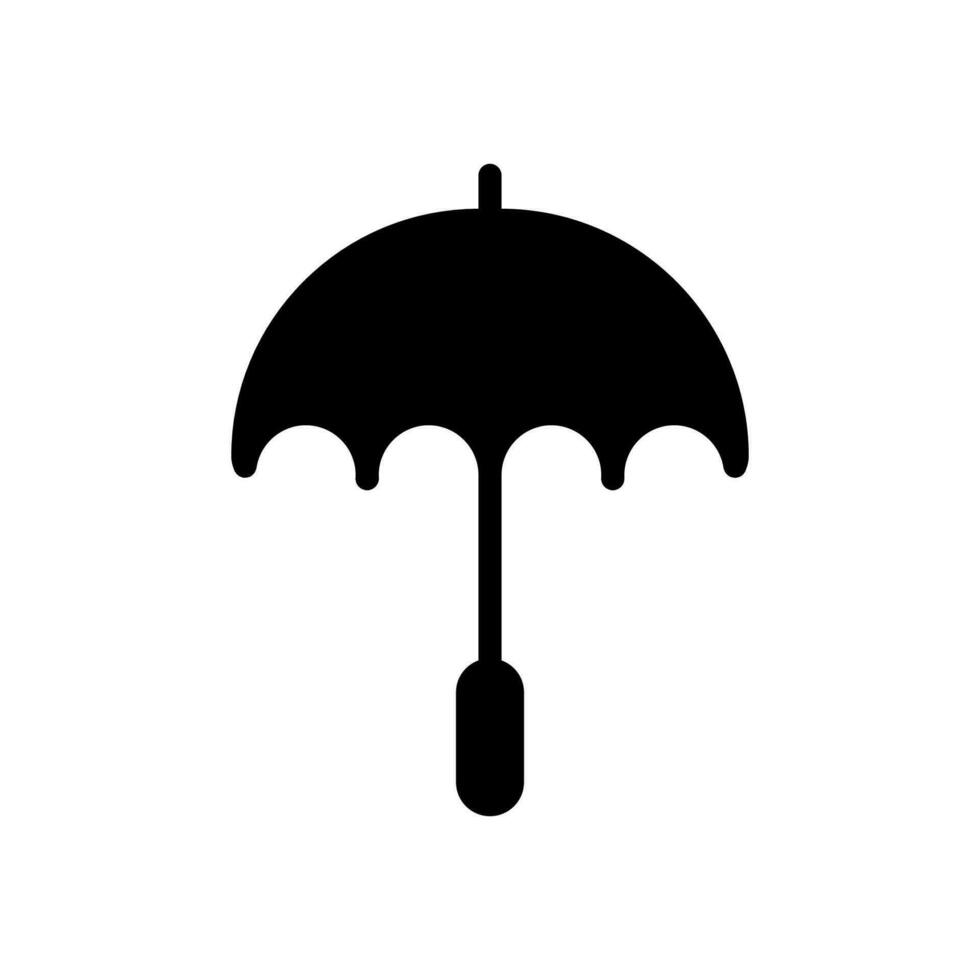 parapluie icône solide style vecteur