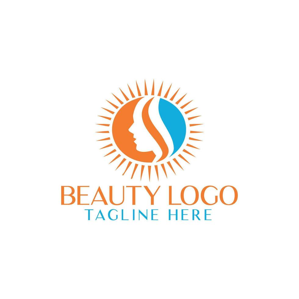 aux femmes beauté logo conception inspiration pour salon spa soin de la peau vecteur