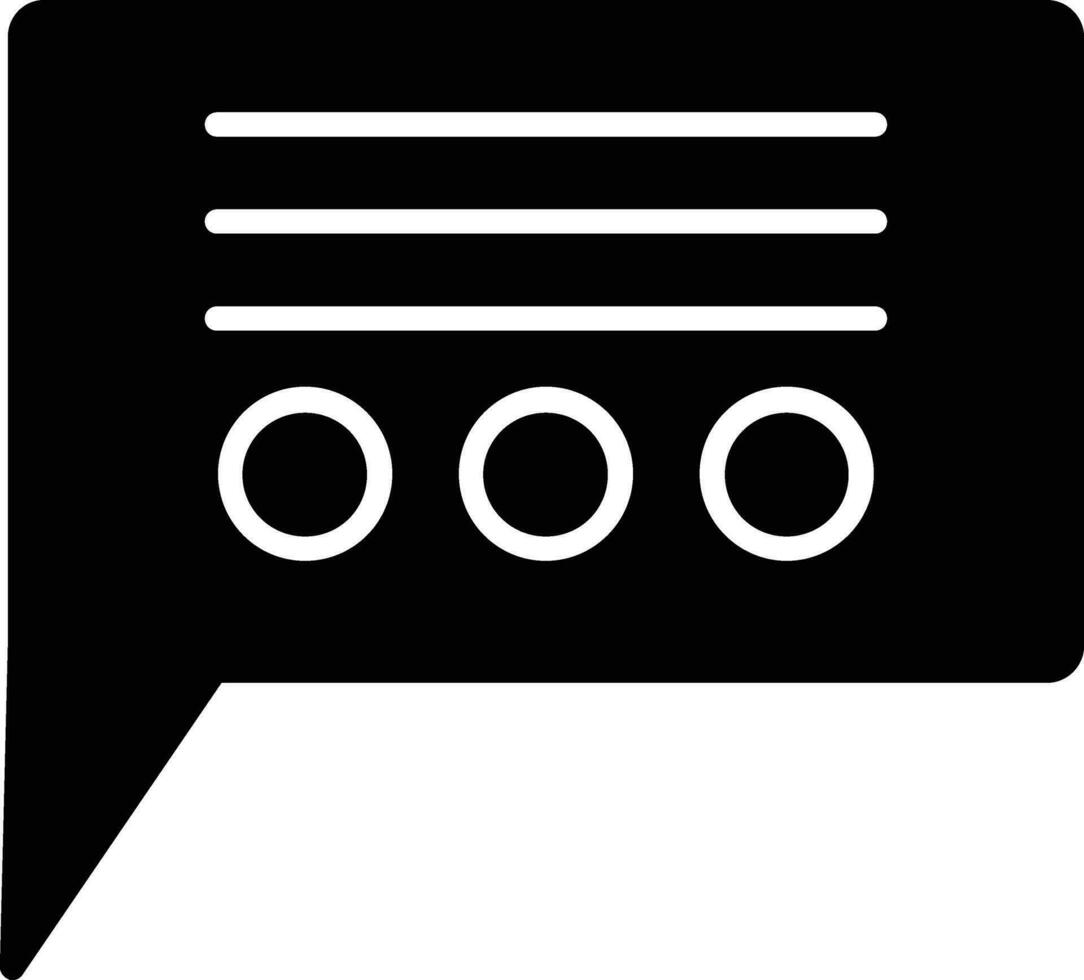icône de glyphe de message vecteur