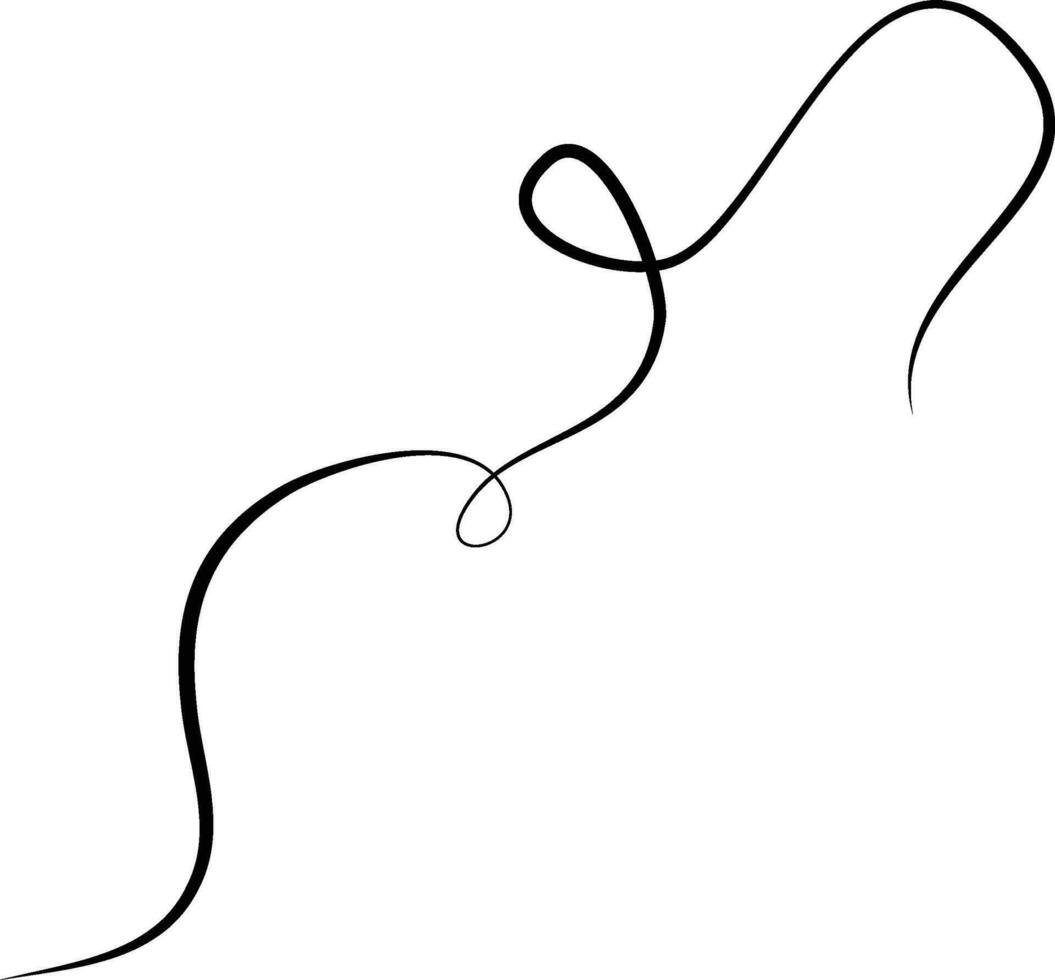 décoratif illustré abstrait vague ligne graphique élément. vecteur