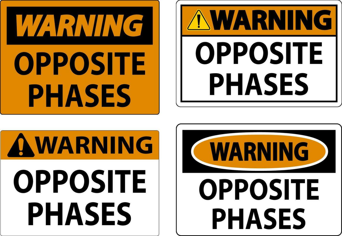 avertissement signe, contraire phases vecteur