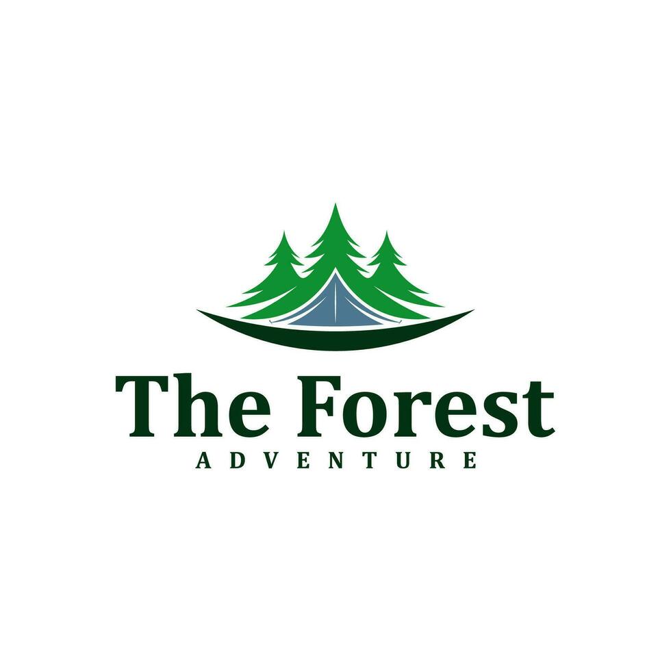forêt logo conception modèle. Créatif pin logo vecteur illustration.