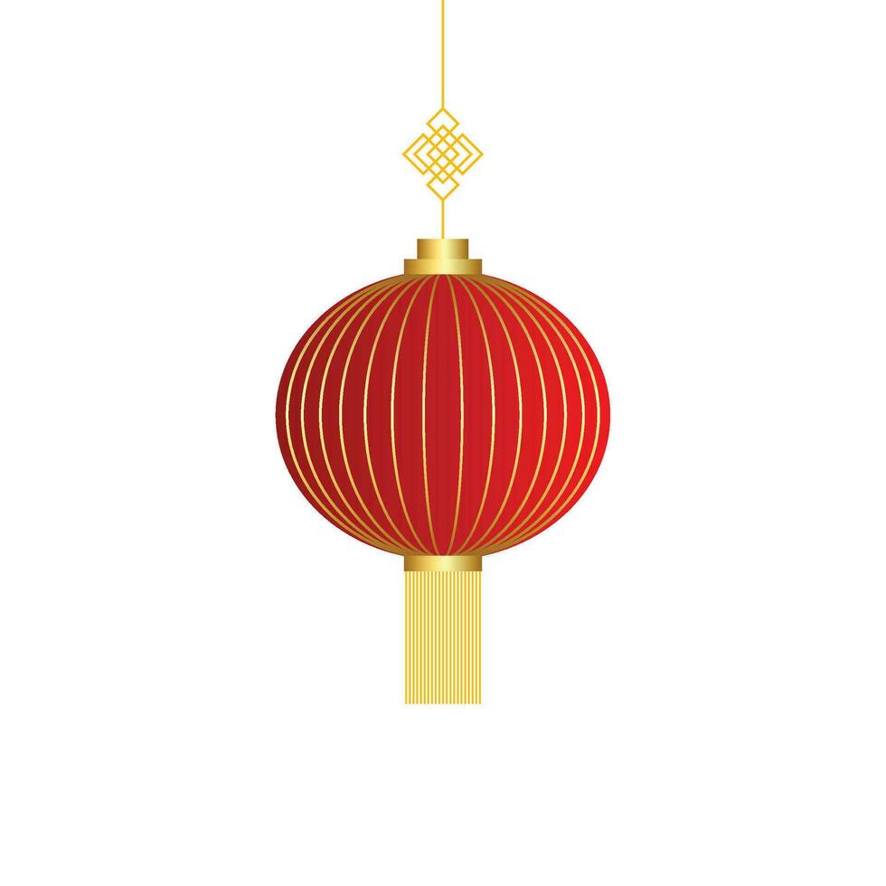 vecteur rouge chinois lanterne réaliste composition avec de fête