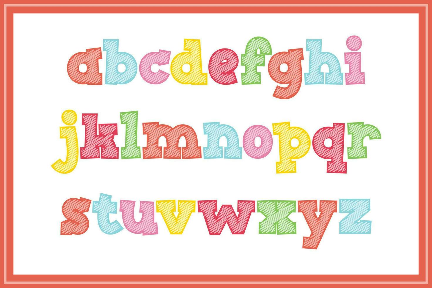polyvalent collection de griffonner les créations alphabet des lettres pour divers les usages vecteur