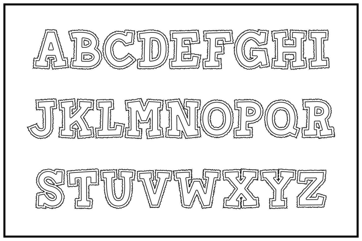 polyvalent collection de papier déchiré alphabet des lettres pour divers les usages vecteur