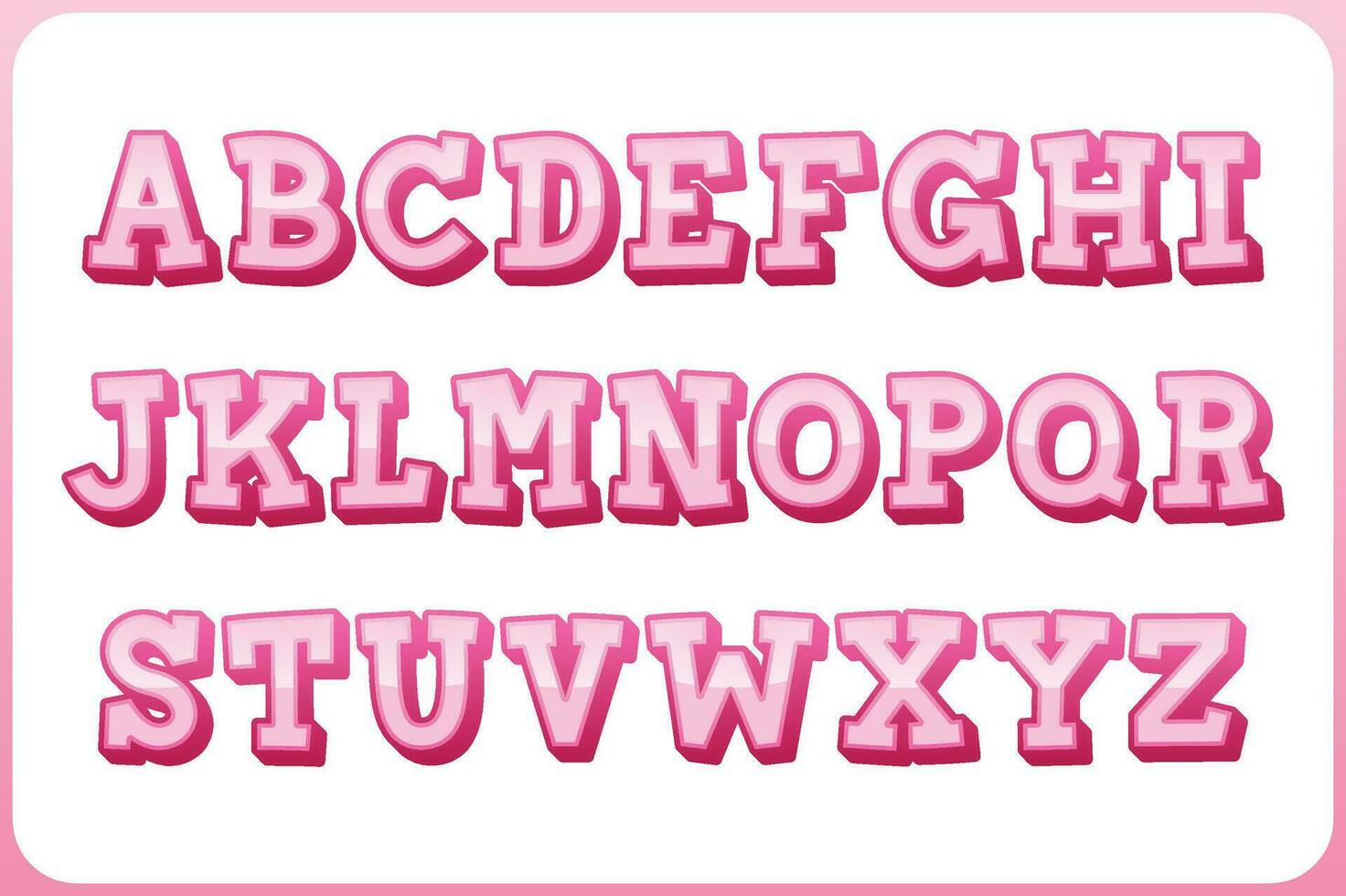 polyvalent collection de Dames alphabet des lettres pour divers les usages vecteur