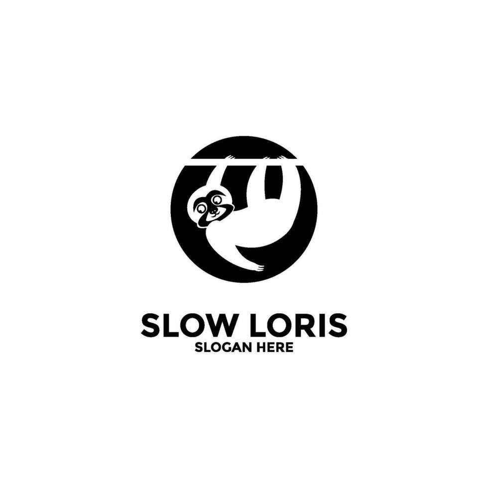 loris logo vecteur icône, lent loris logo entreprise, kukang ou loris vecteur logo modèle