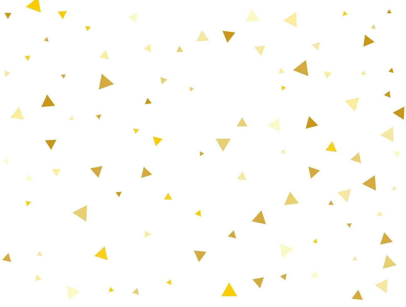 d'or triangulaire confettis. vecteur illustration