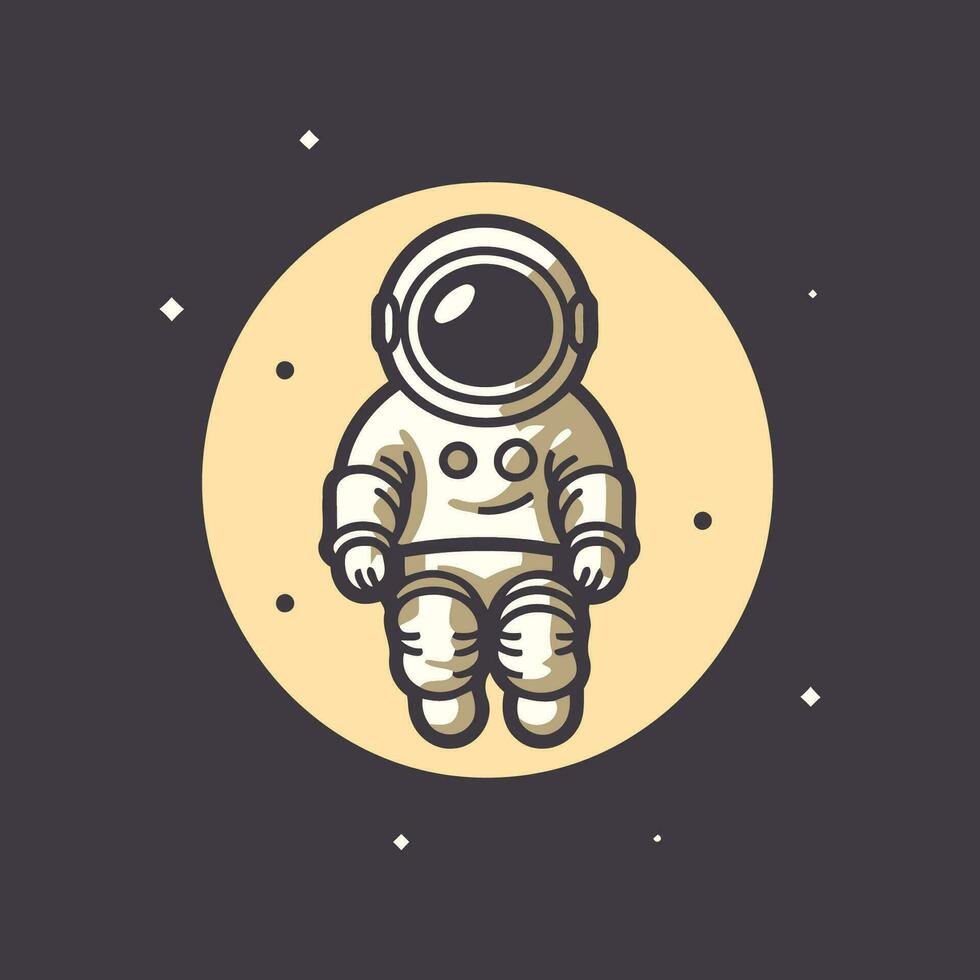 astronaute dans espace. vecteur illustration. astronaute icône.