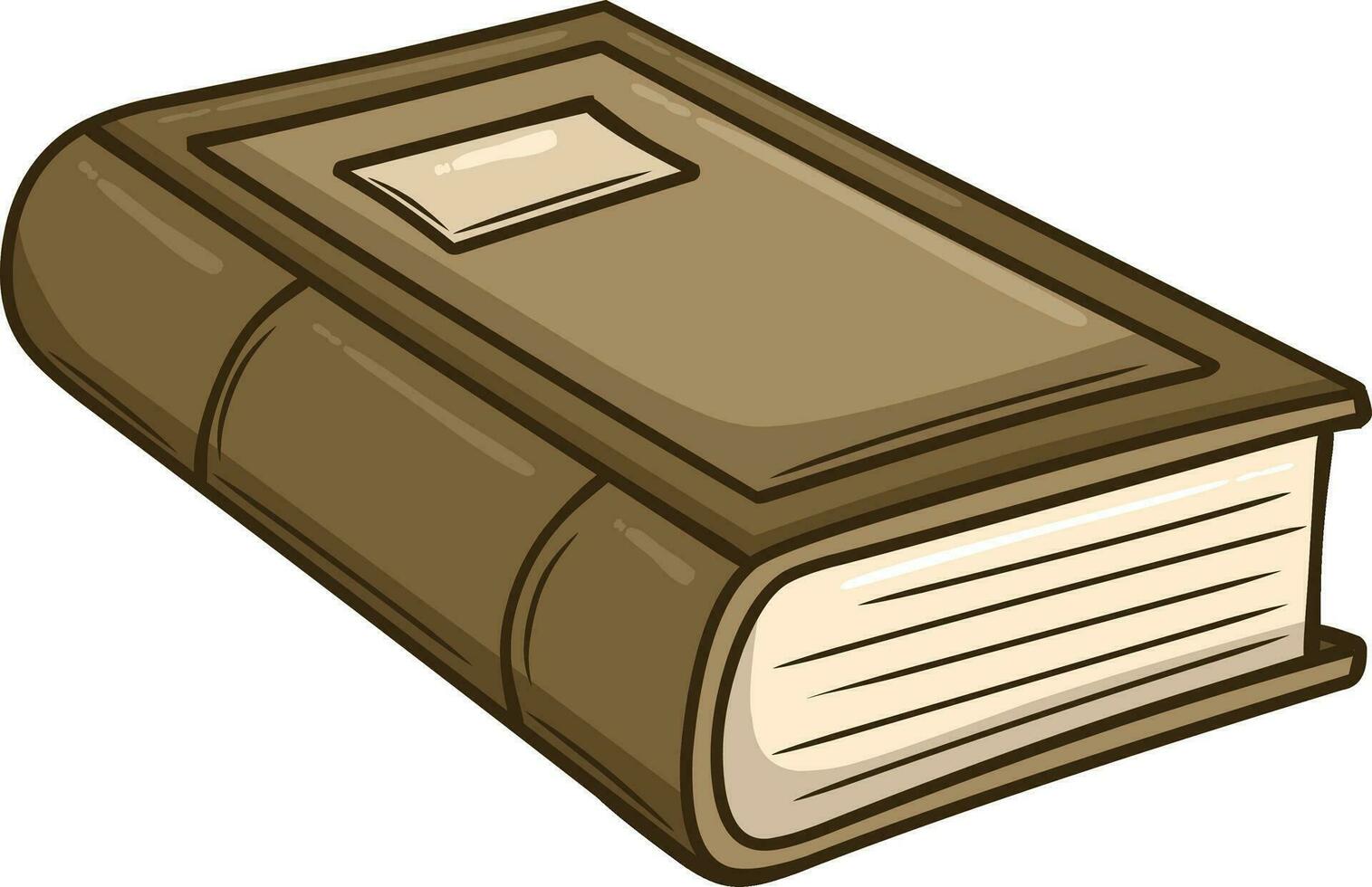 dessin animé de livre isolé sur blanc vecteur