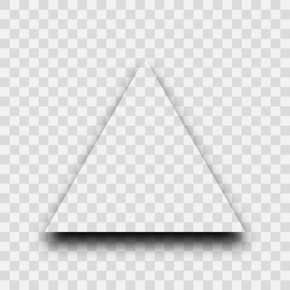 foncé réaliste ombre. Triangle ombre isolé sur Contexte. vecteur illustration.