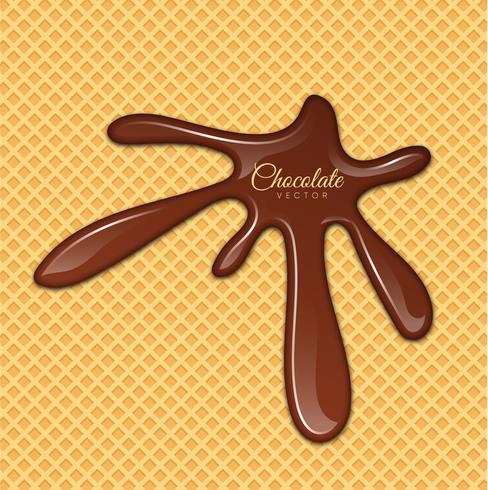 Chocolat liquide ou peinture brune. Illustration vectorielle vecteur