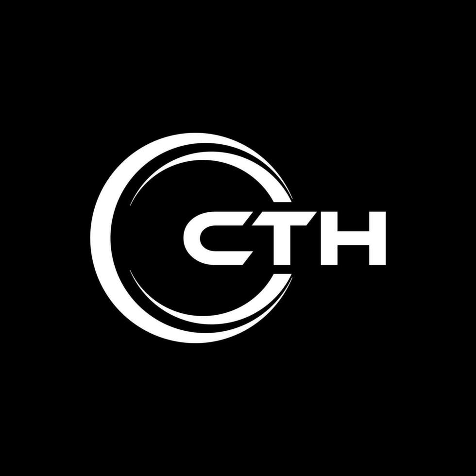 cth logo conception, inspiration pour une unique identité. moderne élégance et Créatif conception. filigrane votre Succès avec le frappant cette logo. vecteur