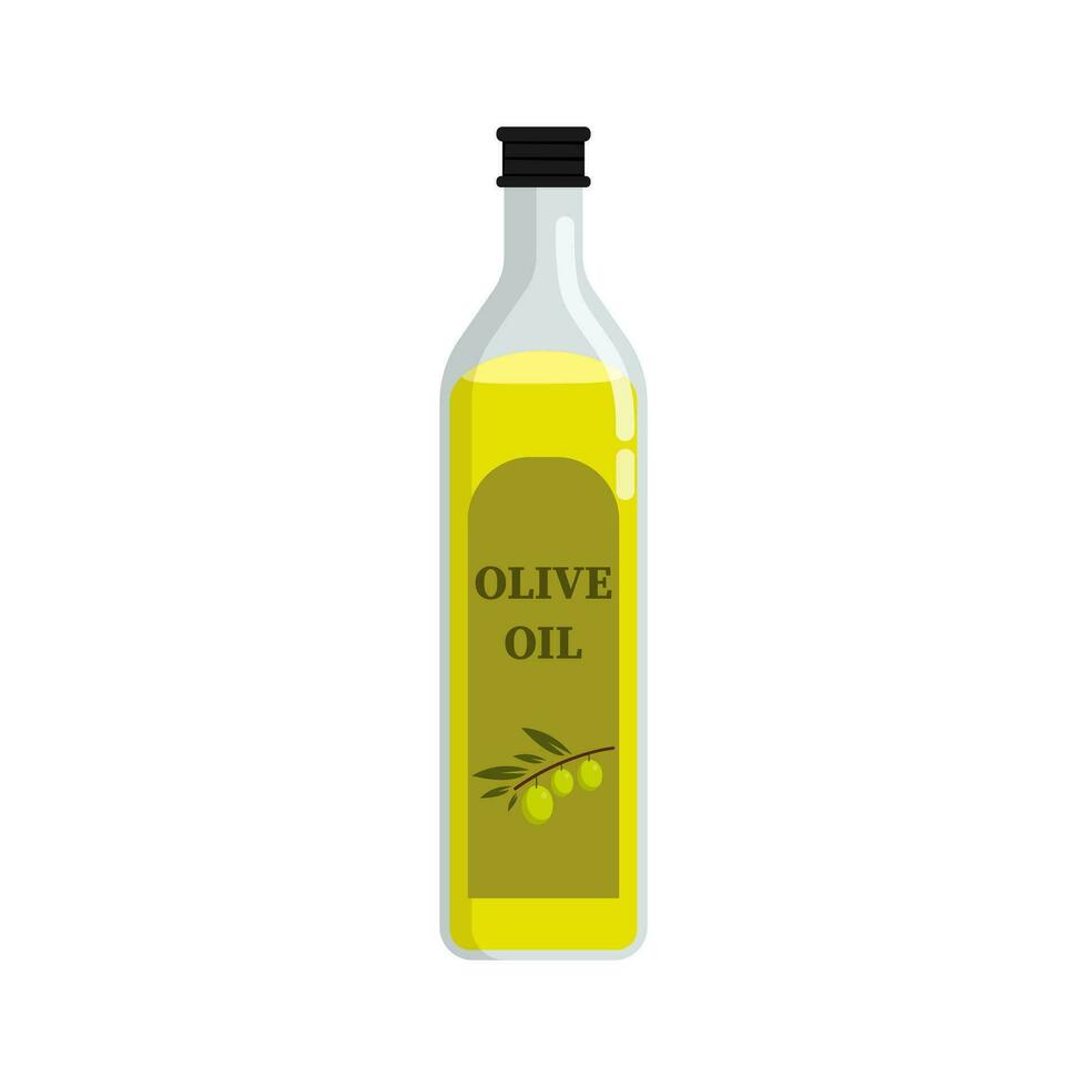 olive pétrole verre bouteille. isolé vecteur illustration.