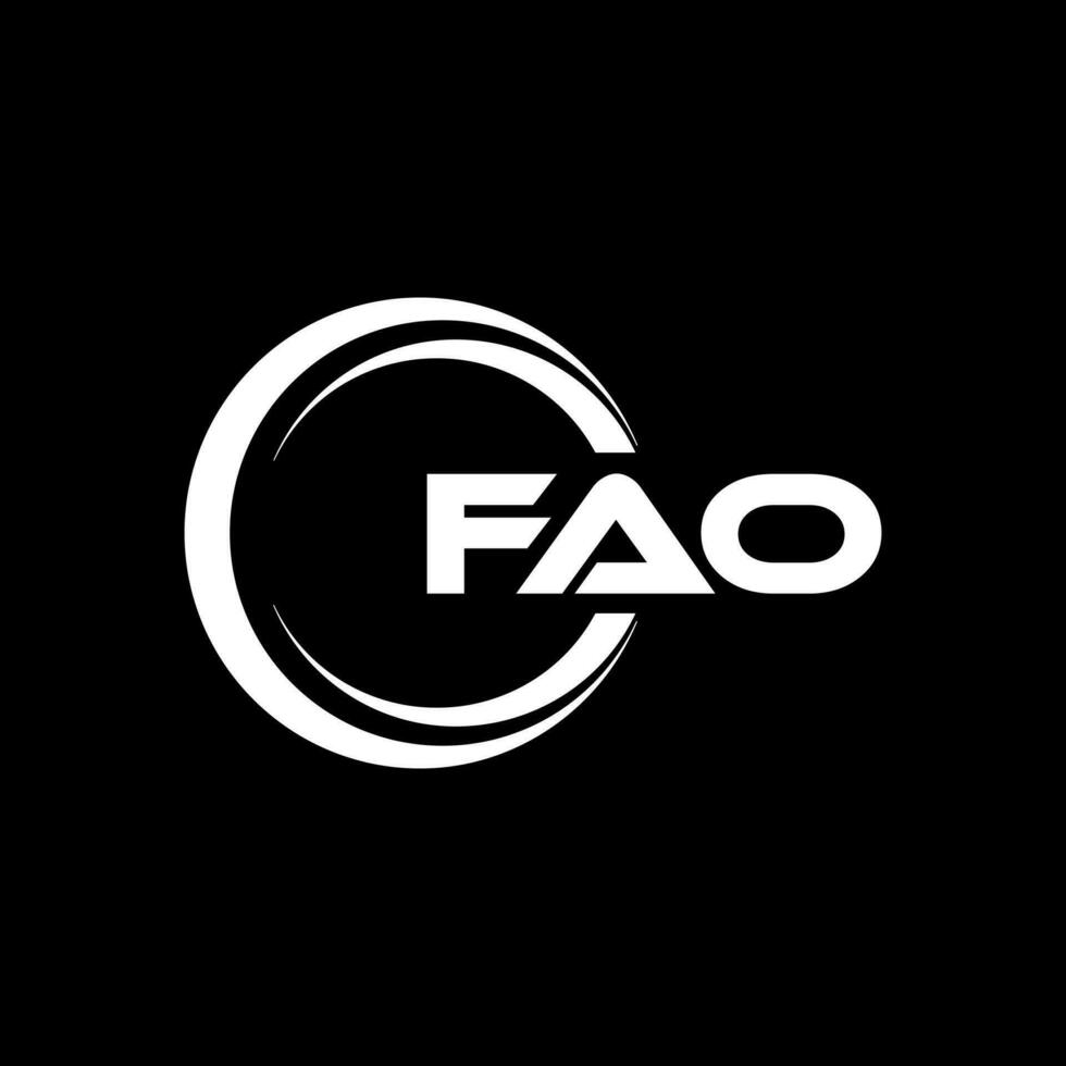 fao logo conception, inspiration pour une unique identité. moderne élégance et Créatif conception. filigrane votre Succès avec le frappant cette logo. vecteur