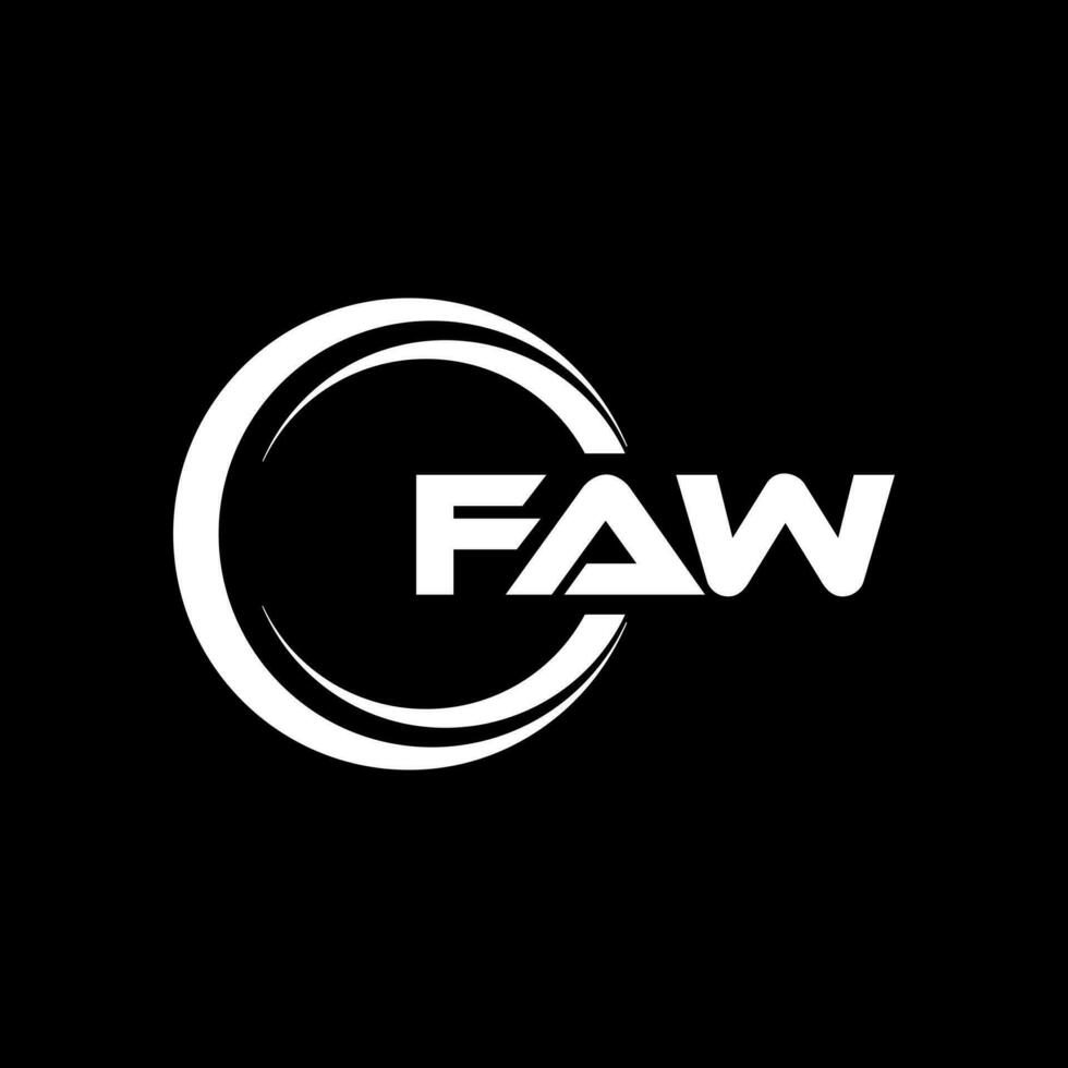 faw logo conception, inspiration pour une unique identité. moderne élégance et Créatif conception. filigrane votre Succès avec le frappant cette logo. vecteur