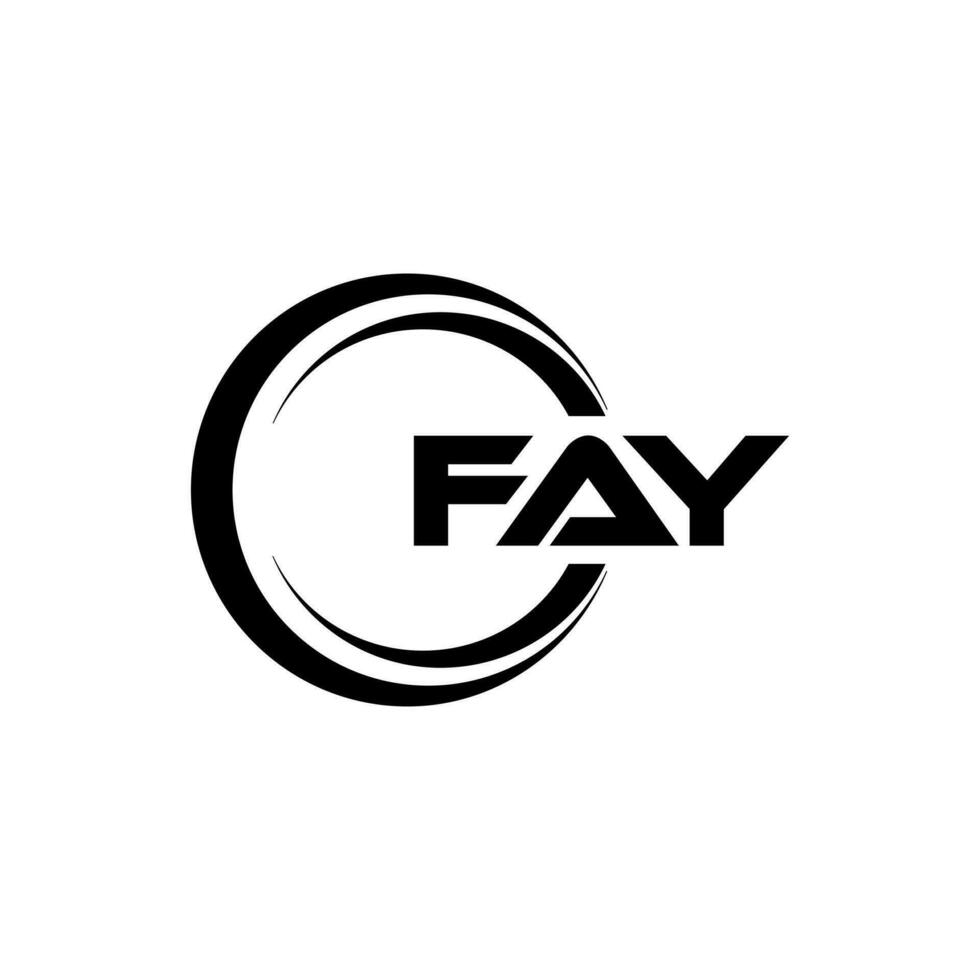 fay logo conception, inspiration pour une unique identité. moderne élégance et Créatif conception. filigrane votre Succès avec le frappant cette logo. vecteur