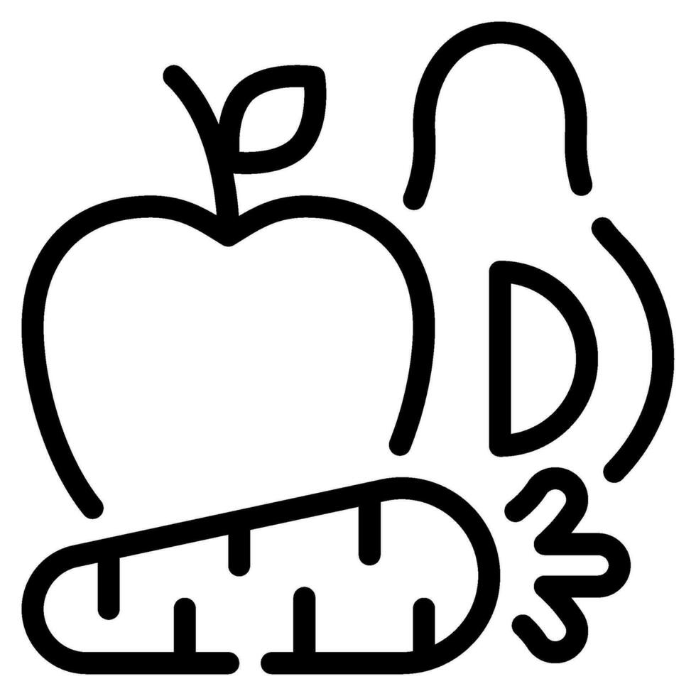 fruit et des légumes icône illustration vecteur