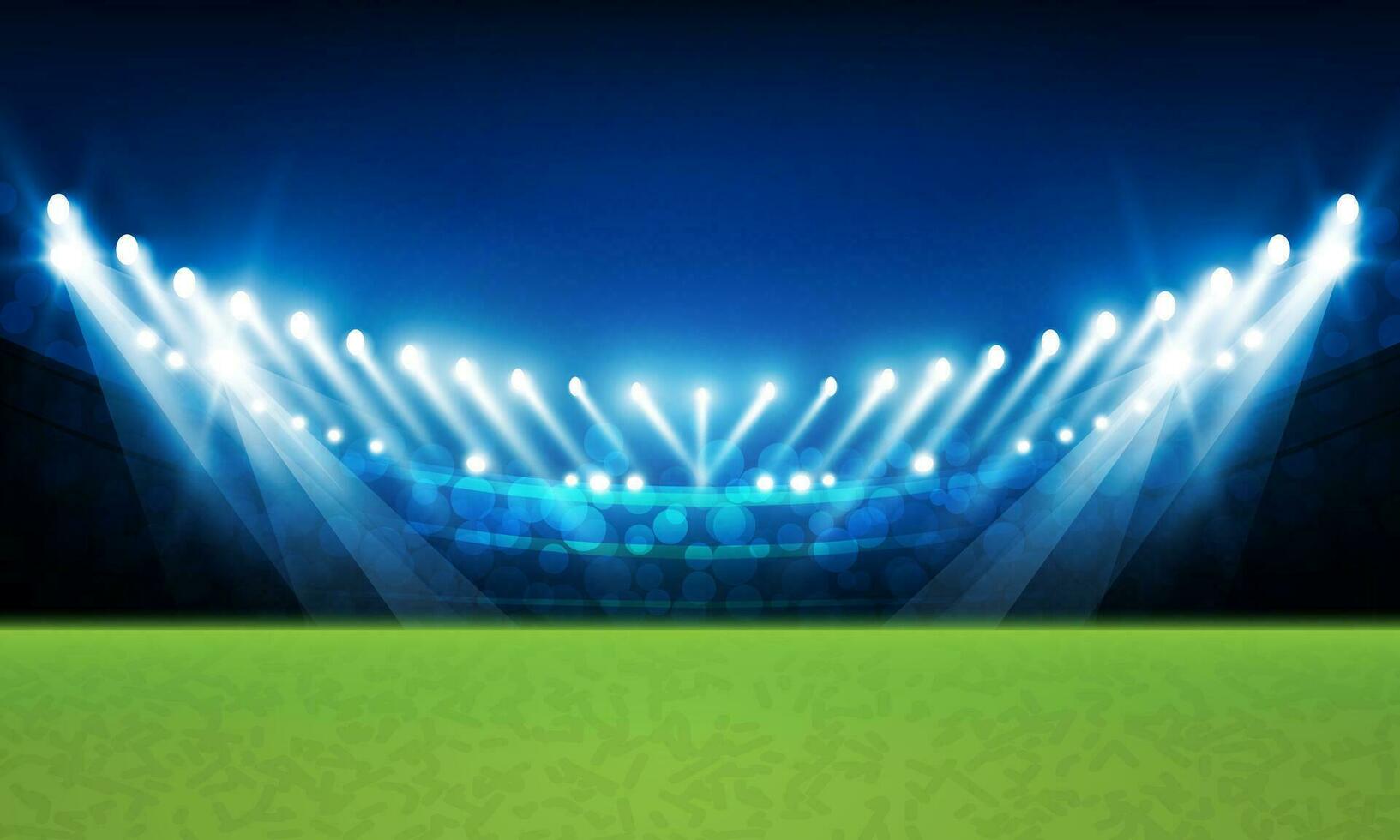 Football arène champ avec brillant stade lumières vecteur conception vecteur éclairage