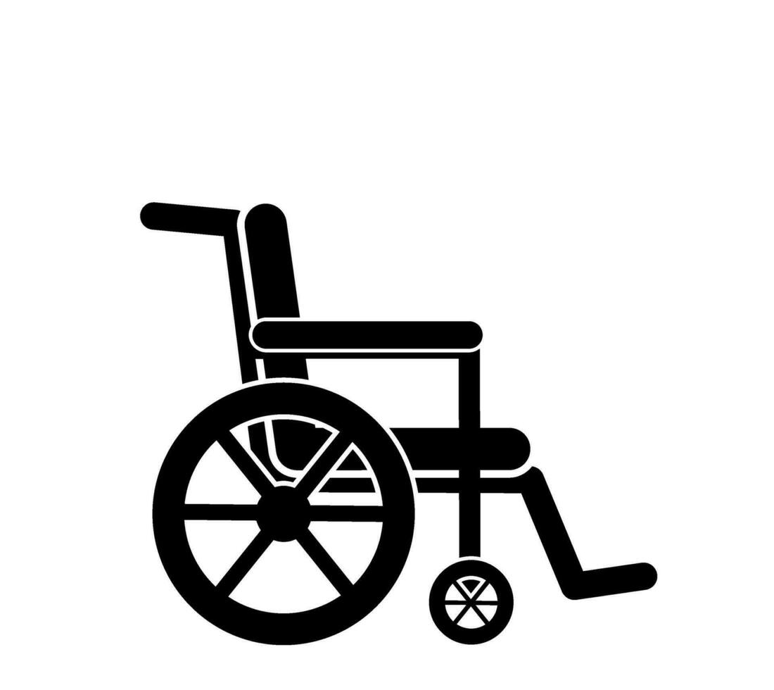 vecteur illustration de une la personne avec une invalidité séance dans une fauteuil roulant