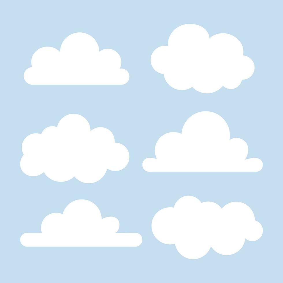 nuage vecteur art illustration emballé dans divers formes