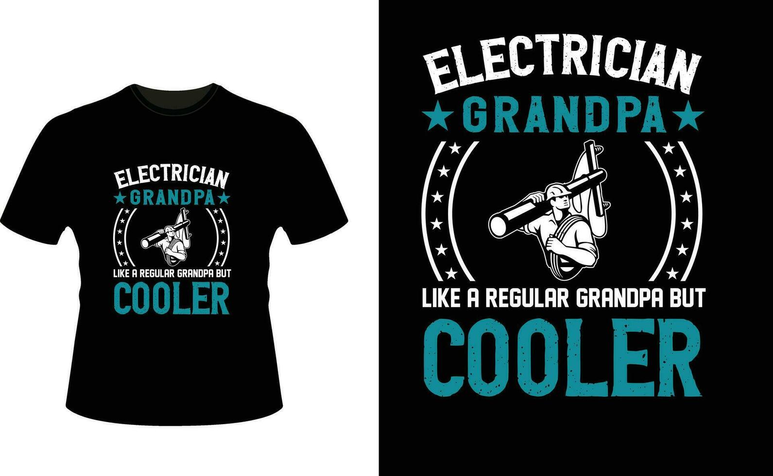électricien grand-père comme une ordinaire grand-père mais glacière ou grand-père T-shirt conception ou grand-père journée t chemise conception vecteur