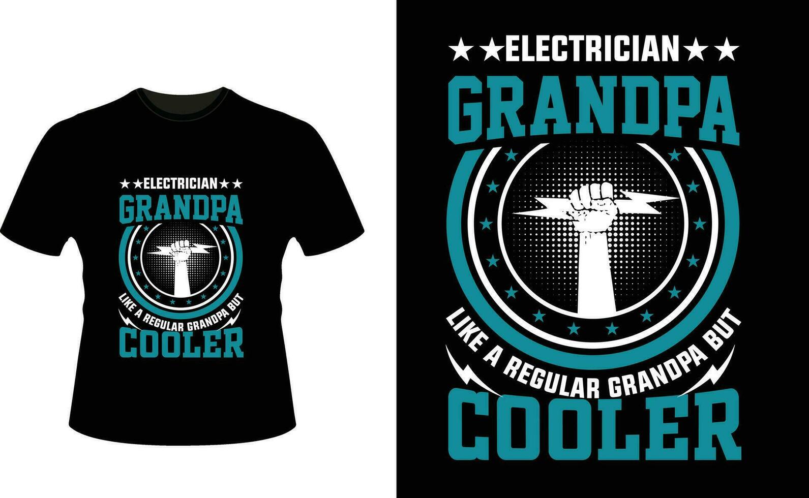 électricien grand-père comme une ordinaire grand-père mais glacière ou grand-père T-shirt conception ou grand-père journée t chemise conception vecteur