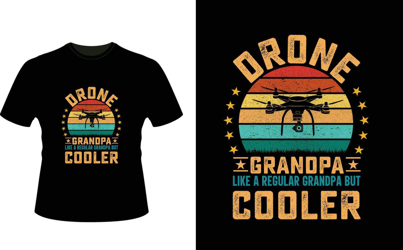 drone grand-père comme une ordinaire grand-père mais glacière ou grand-père T-shirt conception ou grand-père journée t chemise conception vecteur
