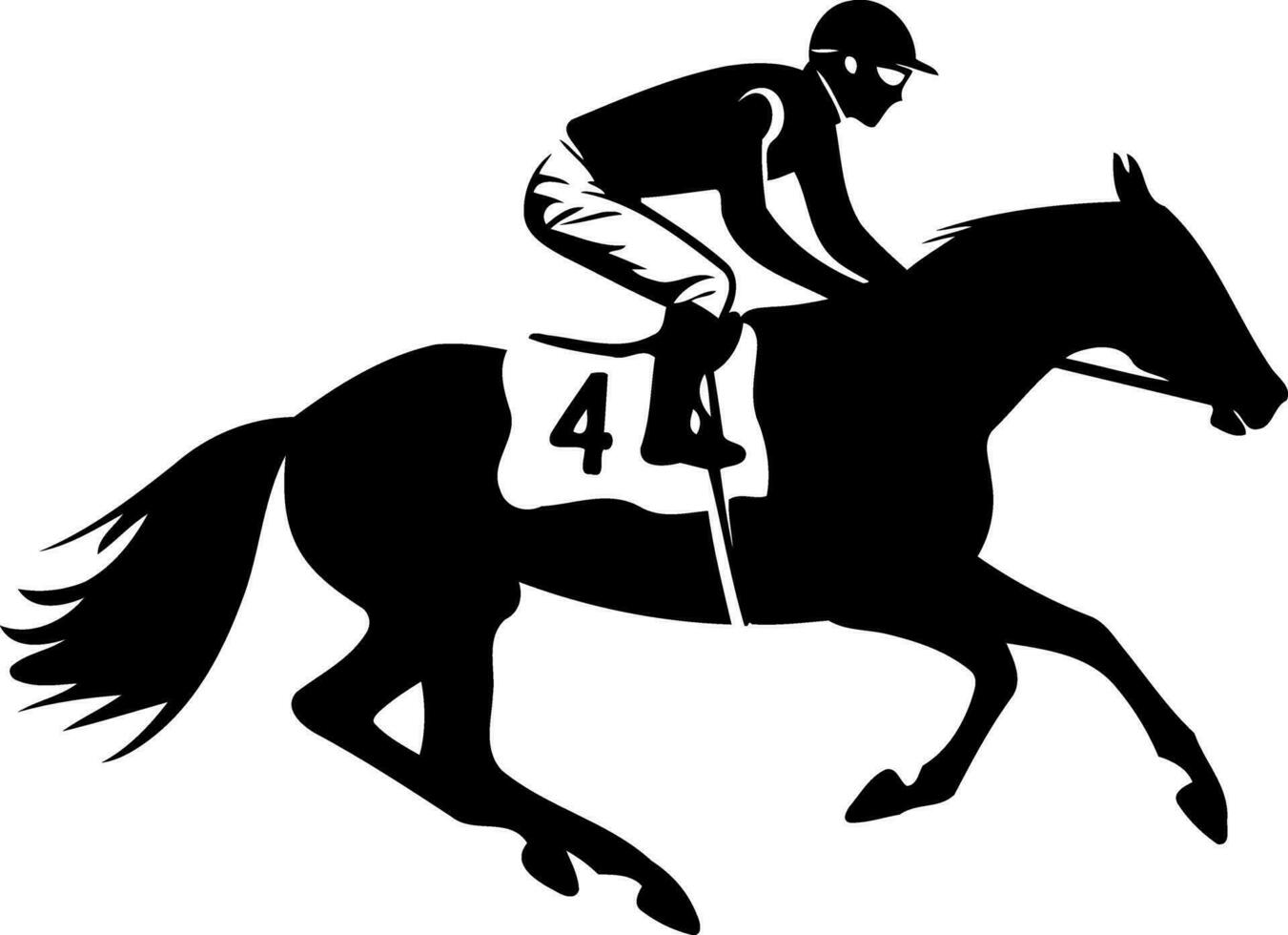 animal courses cheval avec concurrent vecteur