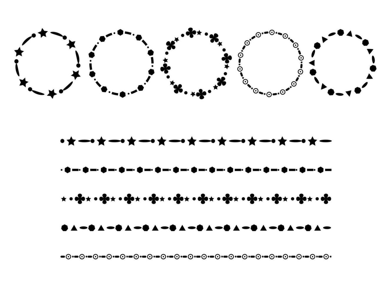 rond modèles. géométrique brosses pour conception. vecteur