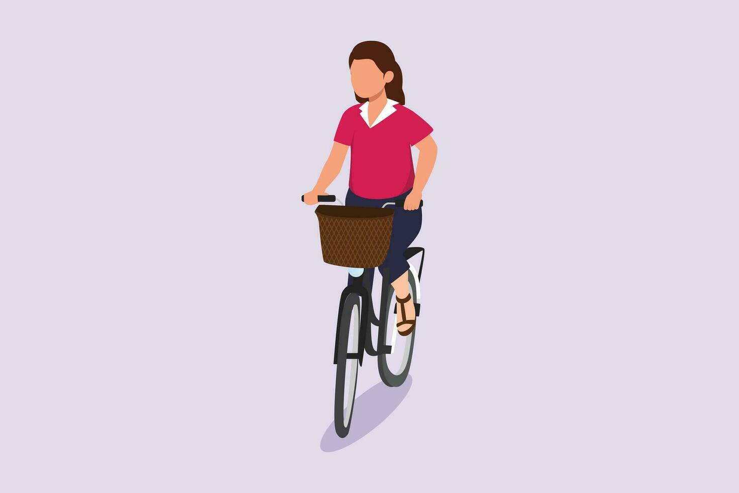 gens équitation vélos sur ville rue concept. coloré plat vecteur illustration isolé.