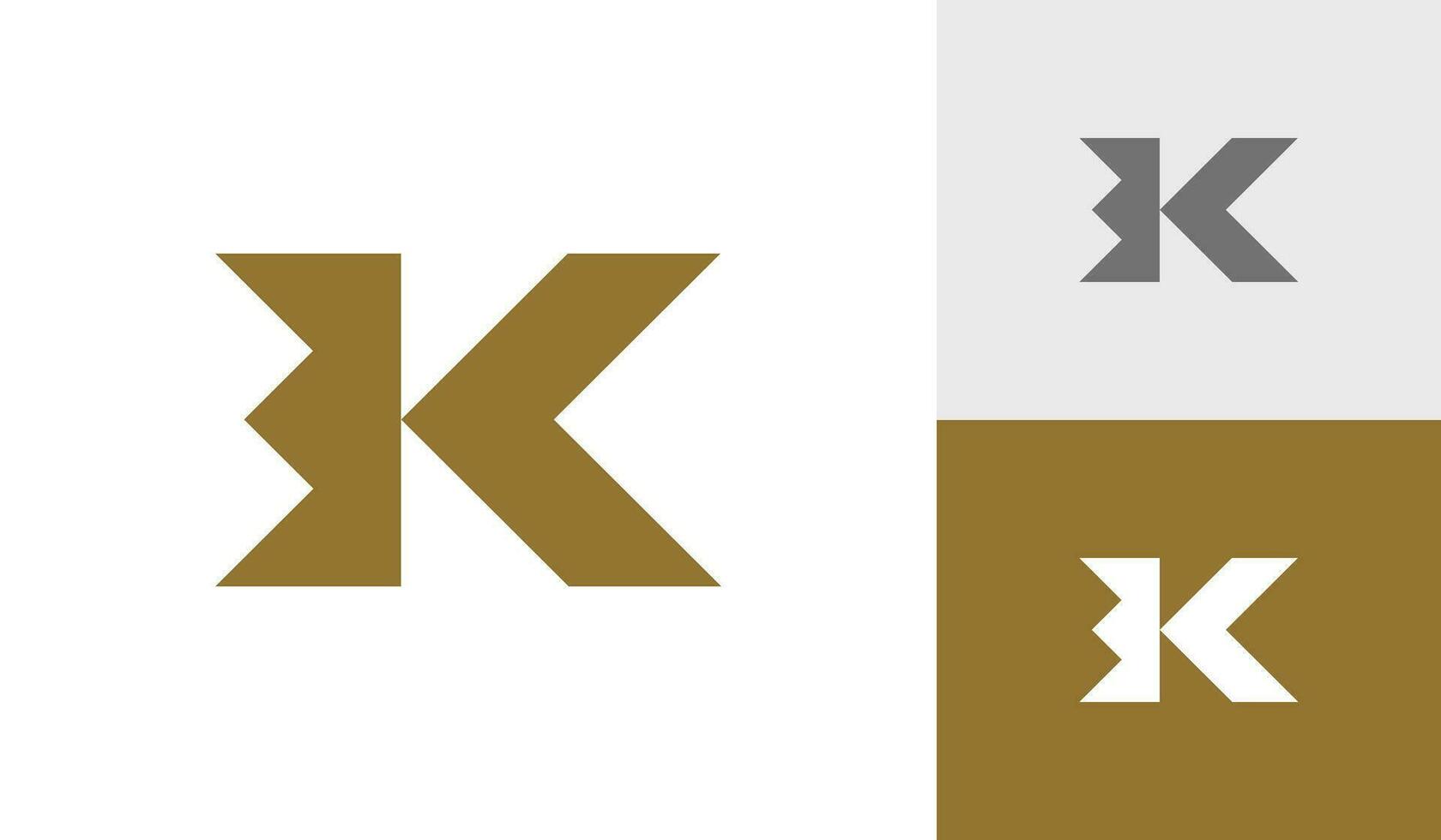 lettre k initiale monogramme avec couronne forme logo conception vecteur