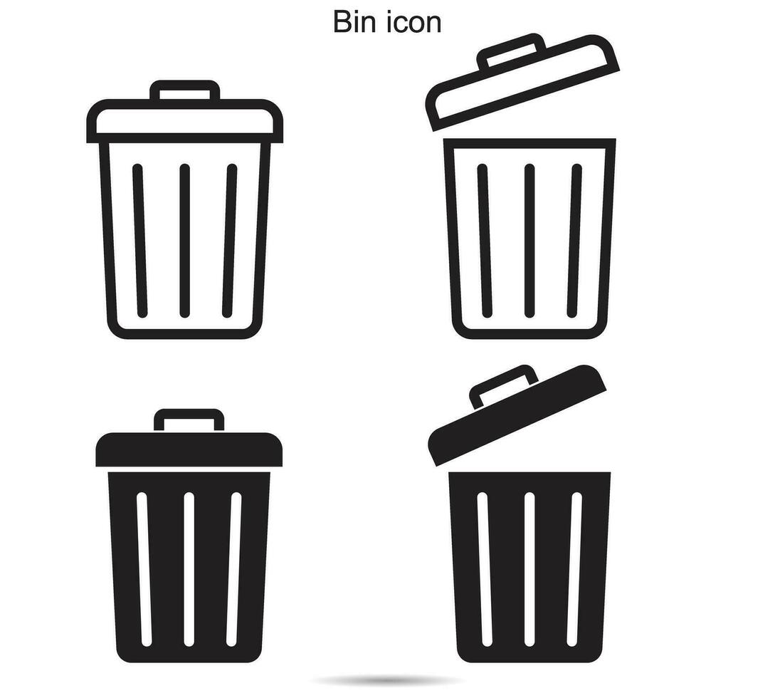poubelle icône, vecteur illustration.