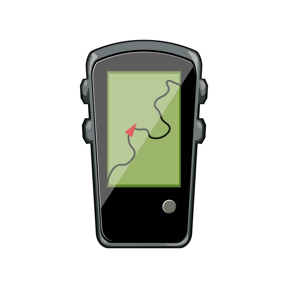 Extérieur gandheld GPS dessin animé vecteur illustration