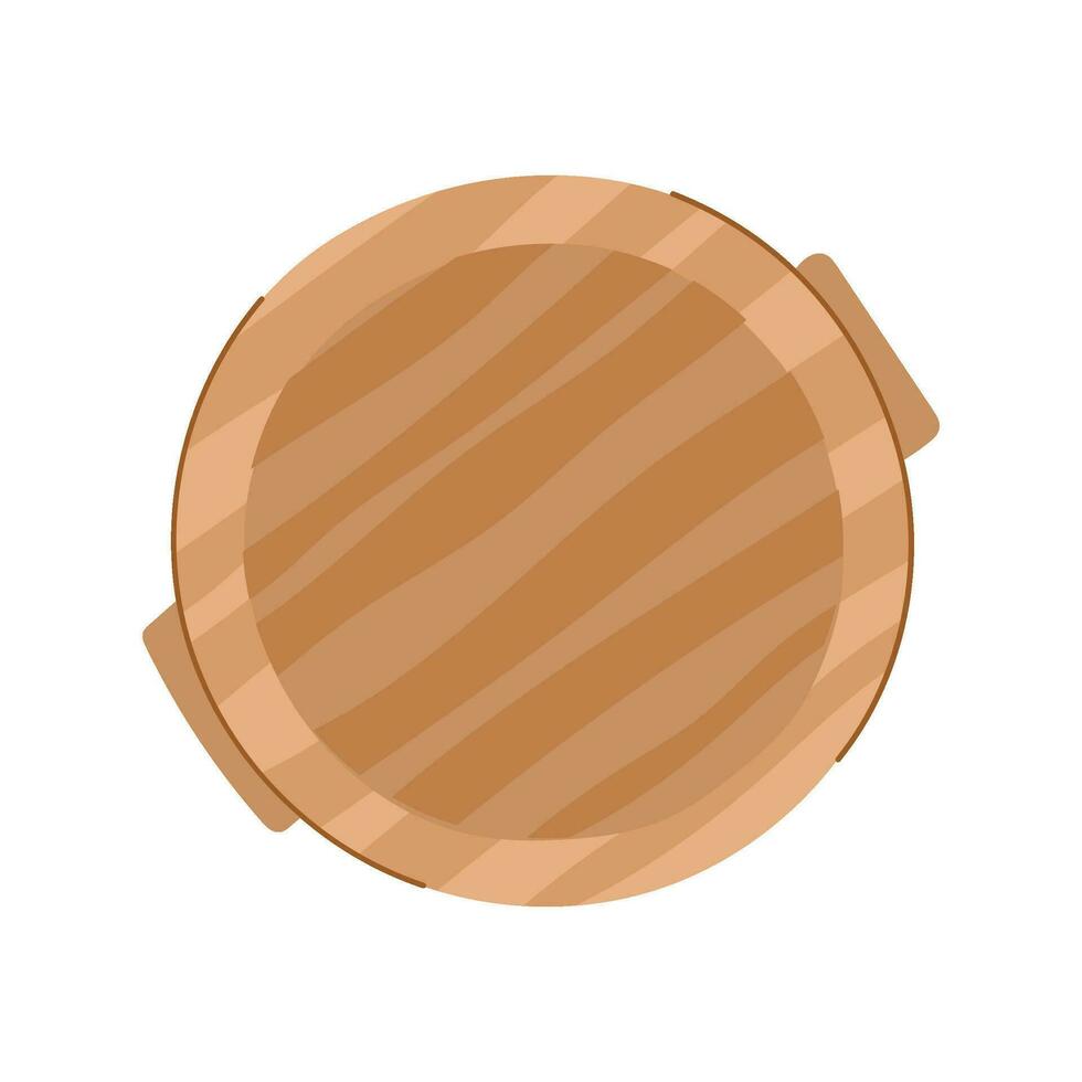 planche à pizza en bois alimentaire illustration vectorielle de dessin animé vecteur