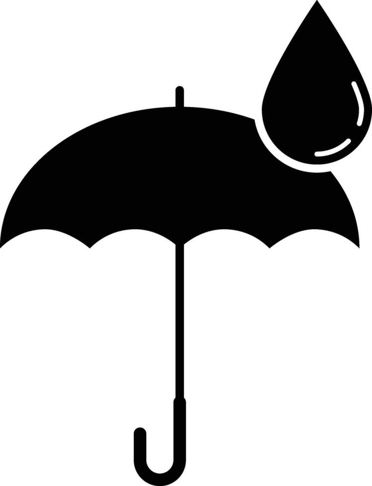 l'eau preuve parapluie conception élément icône illustration vecteur