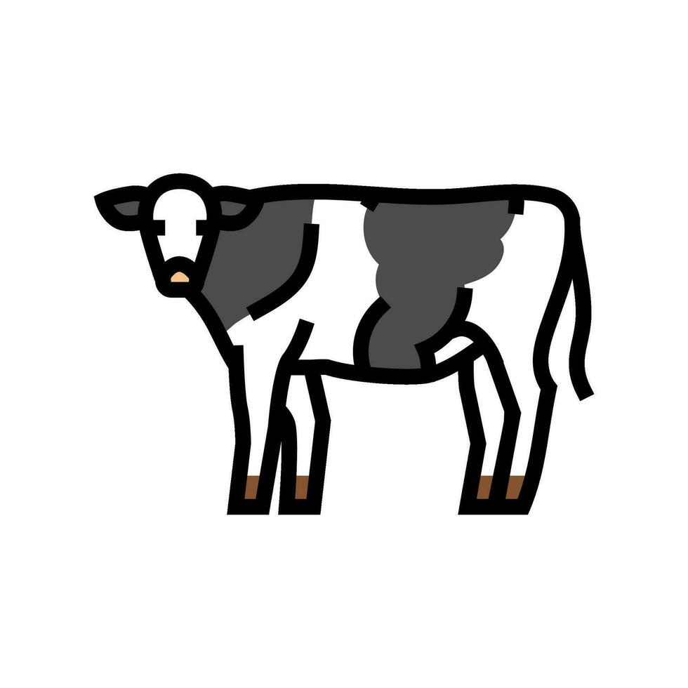 vache permanent Couleur icône vecteur illustration